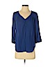 Pale Sky 100% Polyester Blue 3/4 Sleeve Blouse Size XS (petite) - photo 1