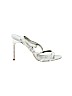 Manolo Blahnik 100% Satin Silver Heels Size EU 39 - photo 1