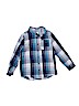 Cat & Jack 100% Cotton Blue Long Sleeve Button-Down Shirt Size 6 - 7 - photo 1