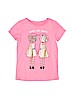 Carter's 100% Cotton Graphic Pink Short Sleeve T-Shirt Size 7 - photo 1