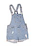 Forever 21 100% Cotton Blue Overall Shorts Size 13 - 14 - photo 1