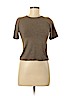 Armani Collezioni 100% Rayon Tan Short Sleeve T-Shirt Size 8 - photo 1