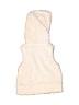 Me Jane 100% Polyester Ivory Faux Fur Vest Size 6 - photo 2