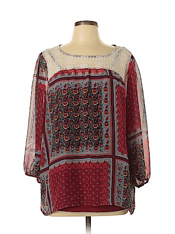 Plus Moda 3/4 Sleeve Blouse (view 1)