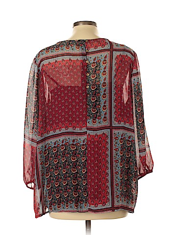 Plus Moda 3/4 Sleeve Blouse (view 2)