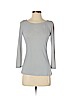 Charles Nolan 100% Silk Gray 3/4 Sleeve Silk Top Size S - photo 1