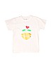 Unbranded 100% Cotton Floral Hearts Graphic White Short Sleeve T-Shirt Size M (kids) - photo 1