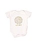 College Kids 100% Cotton White Short Sleeve Onesie Size 0-3 mo - photo 1