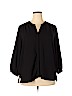 Gibson 100% Polyester Black 3/4 Sleeve Blouse Size XXL - photo 1