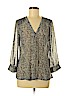 41Hawthorn 100% Polyester Gray 3/4 Sleeve Blouse Size M - photo 1