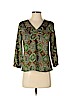 Talbots 100% Polyester Green 3/4 Sleeve Blouse Size 2 (petite) - photo 1