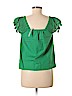 J.Crew 100% Cotton Green Short Sleeve Blouse Size 0 (petite) - photo 2