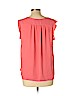 Ann Taylor LOFT 100% Polyester Pink Short Sleeve Blouse Size L (petite) - photo 2