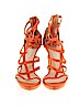 Herve Leger 100% Leather Orange Talor Heels Size EU 36 - photo 2