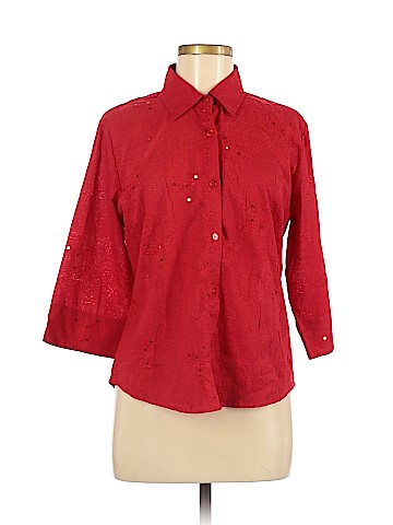 C.B. Casual 3/4 Sleeve Button-Down Shirt (view 1)