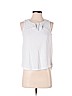 Ann Taylor LOFT Outlet 100% Cotton White Sleeveless Top Size S (petite) - photo 1
