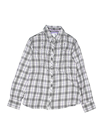 Justice Long Sleeve Button-Down Shirt (view 1)
