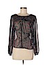 Fire Los Angeles 100% Polyester Black Long Sleeve Blouse Size M - photo 1