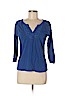 Lucky Brand 100% Cotton Blue 3/4 Sleeve Top Size M - photo 1