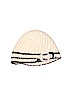 Unbranded Stripes Ivory Beanie One size - photo 1