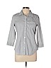 Old Navy White 3/4 Sleeve Button-Down Shirt Size L - photo 1