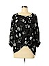 Gibson 100% Polyester Black 3/4 Sleeve Blouse Size M (petite) - photo 1