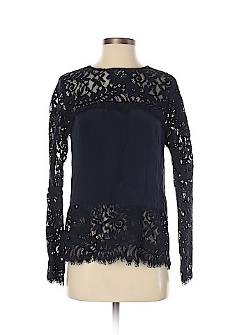 Intermix Long Sleeve Silk Top (view 1)