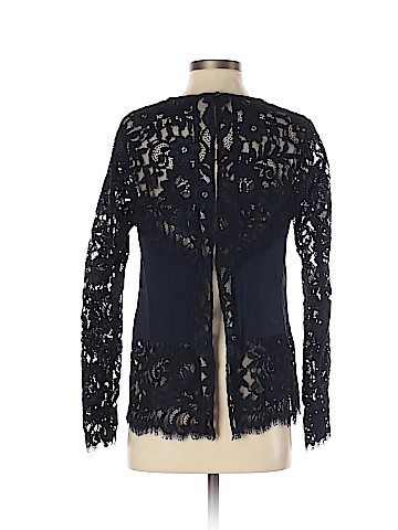 Intermix Long Sleeve Silk Top (view 2)