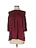 Theory 100% Silk Burgundy 3/4 Sleeve Silk Top Size S - photo 1