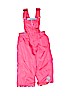 Bon Bebe 100% Polyester Pink Snow Pants With Bib 12-18 MO / 18 MO - photo 1