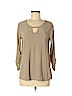 New Directions Tan 3/4 Sleeve Top Size M (petite) - photo 1