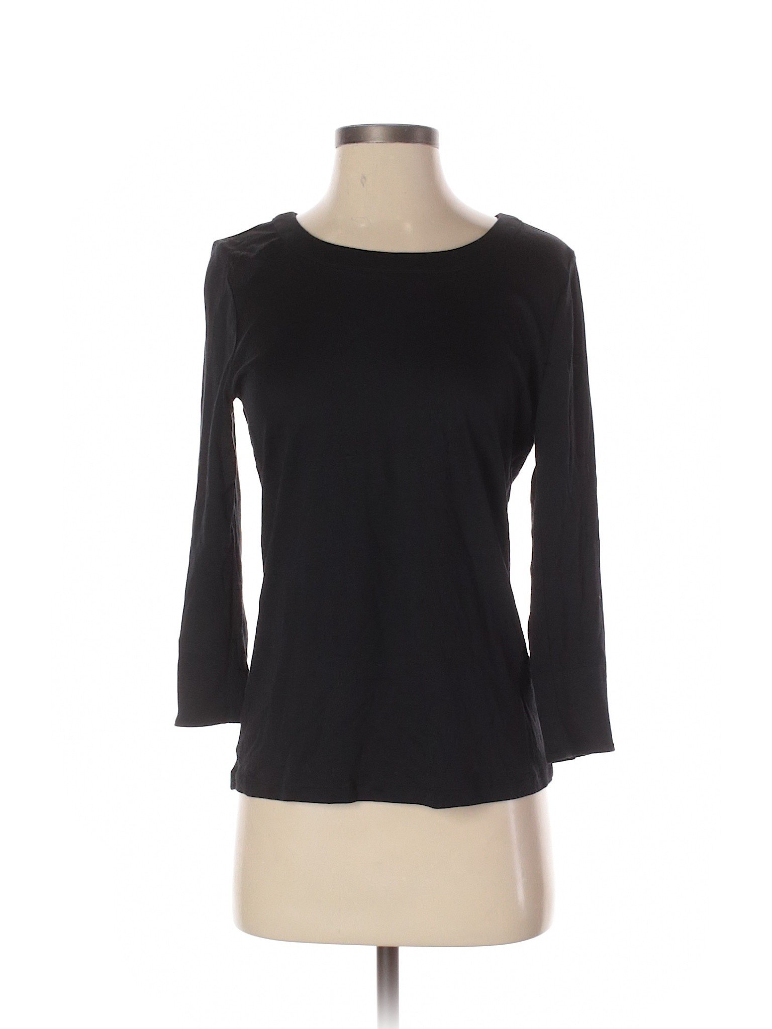 Talbots Women Black 3/4 Sleeve T-Shirt S | eBay