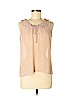 Ann Taylor LOFT Tan Sleeveless Blouse Size M (petite) - photo 1