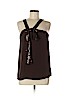 Tory Burch 100% Silk Brown Sleeveless Silk Top Size 8 - photo 1