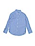 Crewcuts 100% Cotton Solid Blue Long Sleeve Button-Down Shirt Size 6 - 7 - photo 1