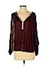 Free People Burgundy Long Sleeve Top Size S - photo 1