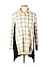DKNY 100% Cotton Ivory Long Sleeve Button-Down Shirt Size M - photo 1