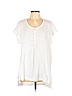 Eri + Ali 100% Cotton White Short Sleeve Top Size L - photo 1
