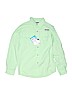 Columbia 100% Tactel Nylon Solid Green Long Sleeve Button-Down Shirt Size 10 - 12 - photo 1
