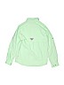 Columbia 100% Tactel Nylon Solid Green Long Sleeve Button-Down Shirt Size 10 - 12 - photo 2