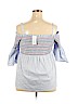 Maison Jules Blue 3/4 Sleeve Blouse Size XXL - photo 2
