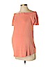 LED Luxe Essentials Denim Orange Short Sleeve Top Size XS - photo 1