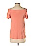 LED Luxe Essentials Denim Orange Short Sleeve Top Size XS - photo 2