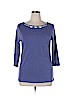 Ann Taylor LOFT Outlet 100% Cotton Purple 3/4 Sleeve T-Shirt Size XL - photo 1