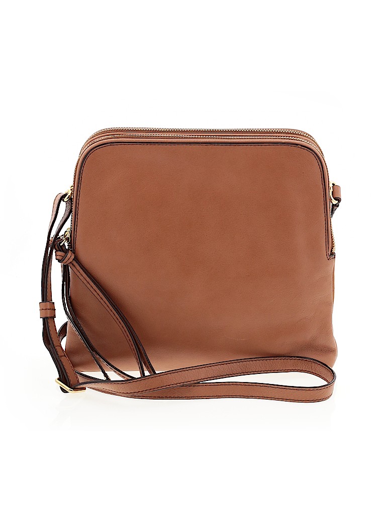 Banana Republic Solid Brown Tan Leather Crossbody Bag One Size - 71% ...