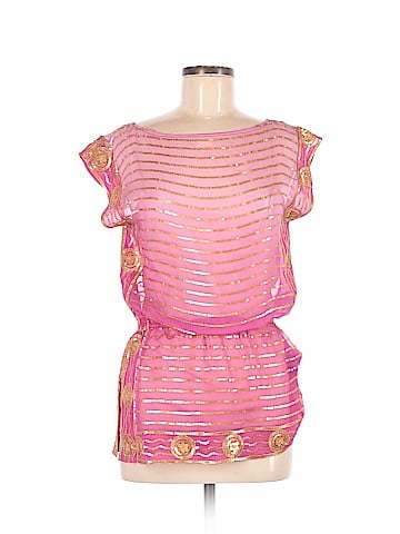 Trina Turk Short Sleeve Silk Top (view 1)
