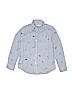 Rockets of Awesome 100% Cotton Blue Long Sleeve Button-Down Shirt Size 10-12 - photo 1