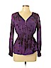 Rebecca Taylor 100% Silk Purple Long Sleeve Silk Top Size 6 - photo 1