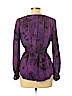 Rebecca Taylor 100% Silk Purple Long Sleeve Silk Top Size 6 - photo 2