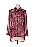 Ann Taylor LOFT Red Long Sleeve Button-Down Shirt Size L (petite) - photo 1